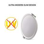 Syska Slim LED 8W RDL Round Downlight-6500K (Cool White)